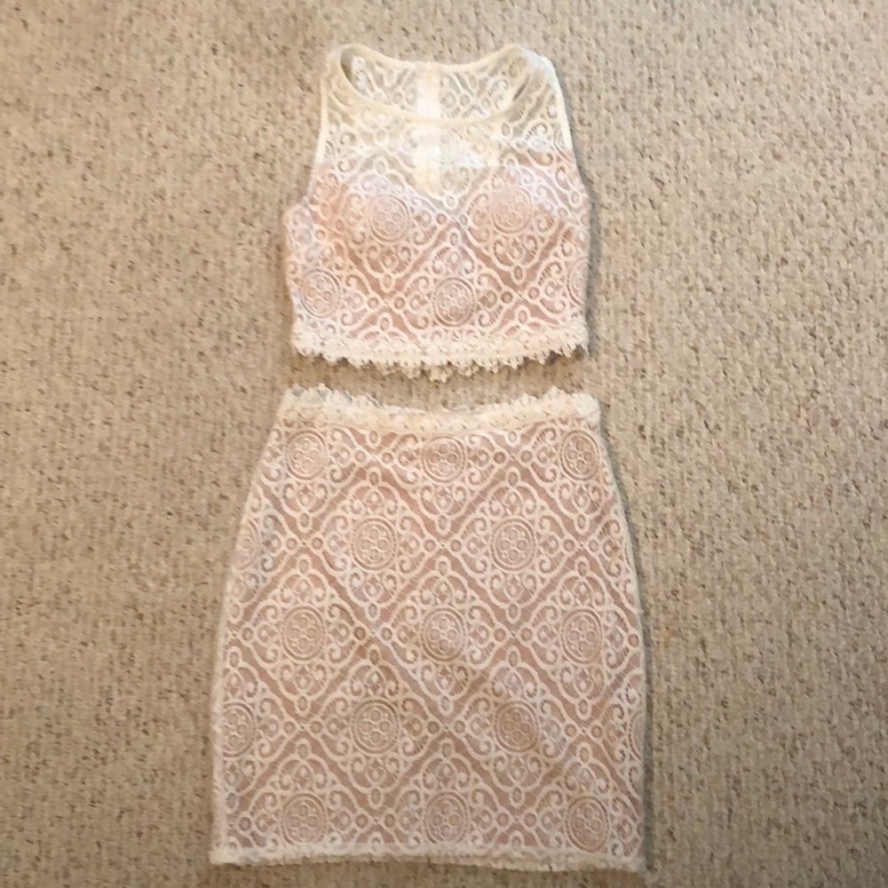 Two piece white outfit